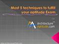 Most 5 techniques to fulfill your aptitude Exam PowerPoint PPT Presentation