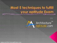 Most 5 techniques to fulfill your aptitude Exam
