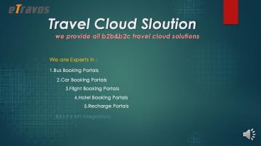eTravos Travel Portal Development in Chennai
