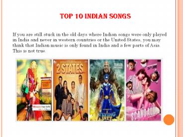 Top 10 Indian Songs
