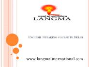 English Speaking Course In Delhi