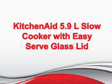 KitchenAid 5.9 L Slow Cooker