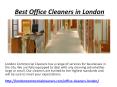 Office Cleaning Central in London PowerPoint PPT Presentation