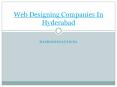 top web designing companies in hyderabad PowerPoint PPT Presentation