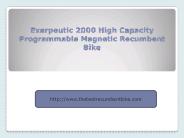 Exerpeutic 2000 High Capacity Programmable Magnetic Recumbent Bike (2)