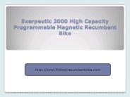 Exerpeutic 2000 High Capacity Programmable Magnetic Recumbent Bike