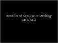 Benefits of Composite Decking Materials (1) PowerPoint PPT Presentation