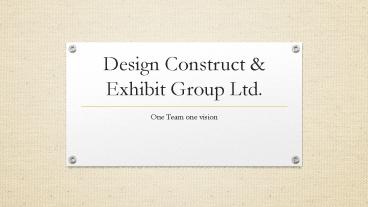 Exhibition stand design and build