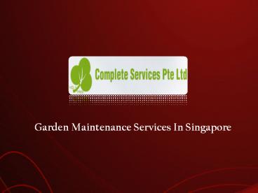 Garden maintenance services