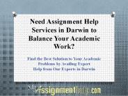 Get assignment writing Services in darwin