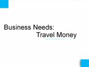 Business Needs: Travel Money