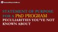 Statement Of Purpose for A Phd Program: Peculiarities You've Not Known About PowerPoint PPT Presentation