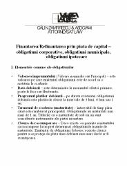 Finantarea/Refinantarea prin piata de capital 