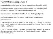 The ACT therapeutic posture, 1: