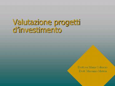 Valutazione progetti d