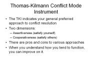 Thomas-Kilmann Conflict Mode Instrument
