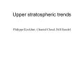 Upper stratospheric trends PowerPoint PPT Presentation