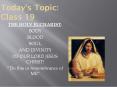 Today's Topic: Class 19 PowerPoint PPT Presentation