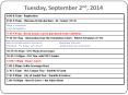 Tuesday, September 2nd, 2014 PowerPoint PPT Presentation