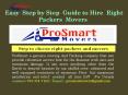 Movers in Maryland| ProSmart Movers PowerPoint PPT Presentation