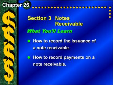 Section 3Notes Receivable