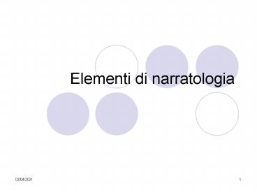 Elementi di narratologia