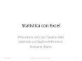 Statistica con Excel PowerPoint PPT Presentation