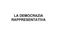 LA DEMOCRAZIA RAPPRESENTATIVA