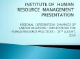 INSTITUTE OF HUMAN RESOURCE MANAGEMENT PRESENTATION PowerPoint PPT Presentation