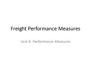 Freight Performance Measures