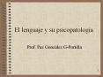 El lenguaje y su psicopatolog PowerPoint PPT Presentation