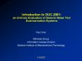 Introduction to DUC-2001:  an Intrinsic Evaluation of Generic News Text Summarization Systems PowerPoint PPT Presentation