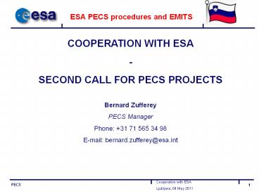 ESA PECS procedures and EMITS