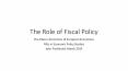 The Role of Fiscal Policy PowerPoint PPT Presentation