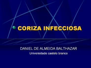 CORIZA INFECCIOSA