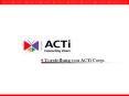 Vorstellung von ACTi Corp. PowerPoint PPT Presentation