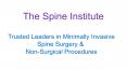 The Spine Institute - Center for Spinal Restoration PowerPoint PPT Presentation
