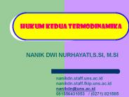 HUKUM KEDUA TERMODINAMIKA