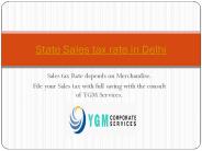 State Sales tax rate in Delhi