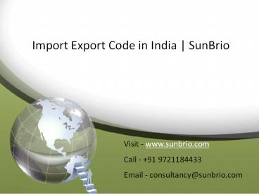 IEC Code anywhere in India | SunBrio