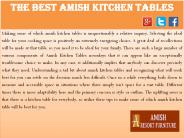 The Best Amish Kitchen Tables