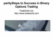 paritySteps to Success in Binary Options Trading