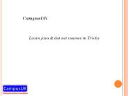 Learn Java & DotNet in Trichy