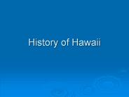 History of Hawaii