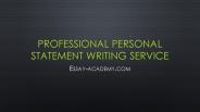 Professional Personal Statement Writing Service