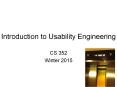 Introduction to Usability Engineering PowerPoint PPT Presentation