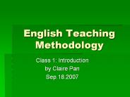 PPT – English Teaching Methodology PowerPoint presentation | free to ...