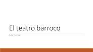 El teatro barroco