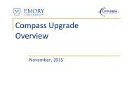 Compass Upgrade Overview