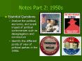 Notes Part 2: 1950s PowerPoint PPT Presentation